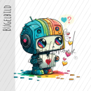 Bügelbild - "Rainbow Robi"